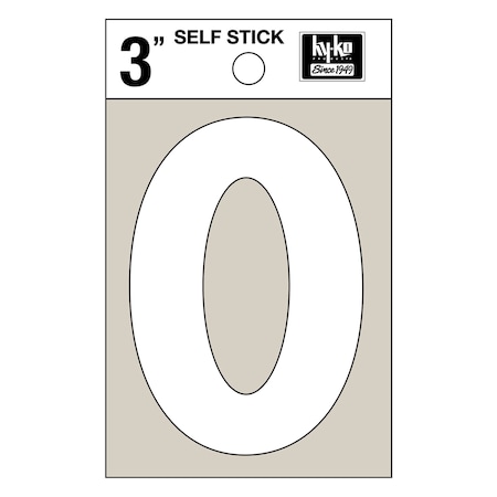 Hy-Ko 3In White Vinyl Letter O, 10PK A30525